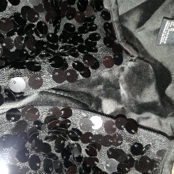 Forever 21 Jet Black Sequins Short Skirt NWT - Picture 13 of 13